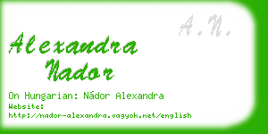 alexandra nador business card